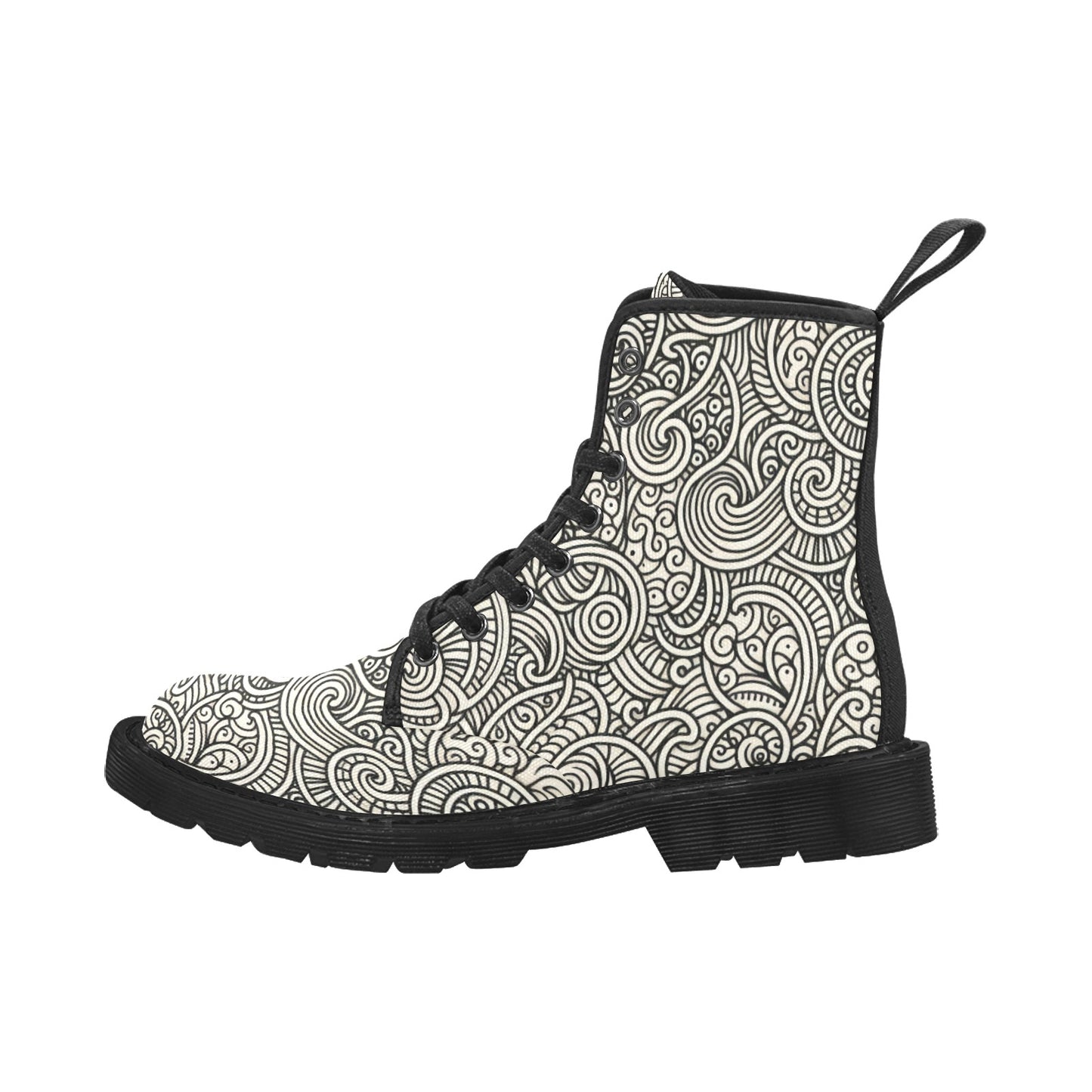 Damen-Schnürstiefel aus Segeltuch (P188)