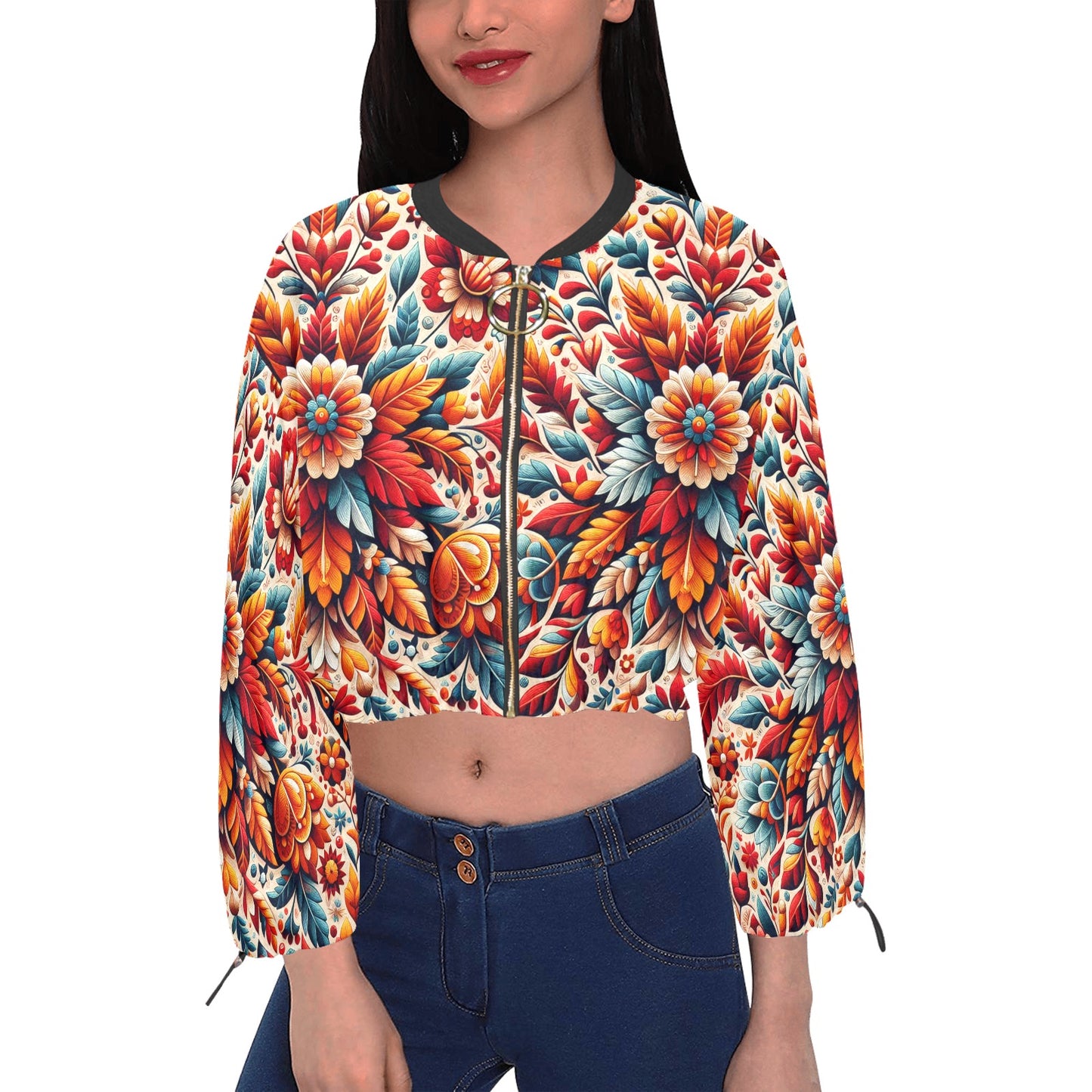 Women's Chiffon Cropped Jacket (C93)
