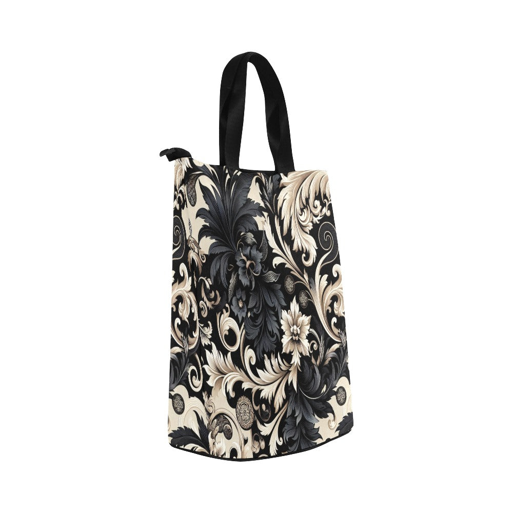 Nylon-Zylinder-Lunchtasche (Schwarz) (P284)
