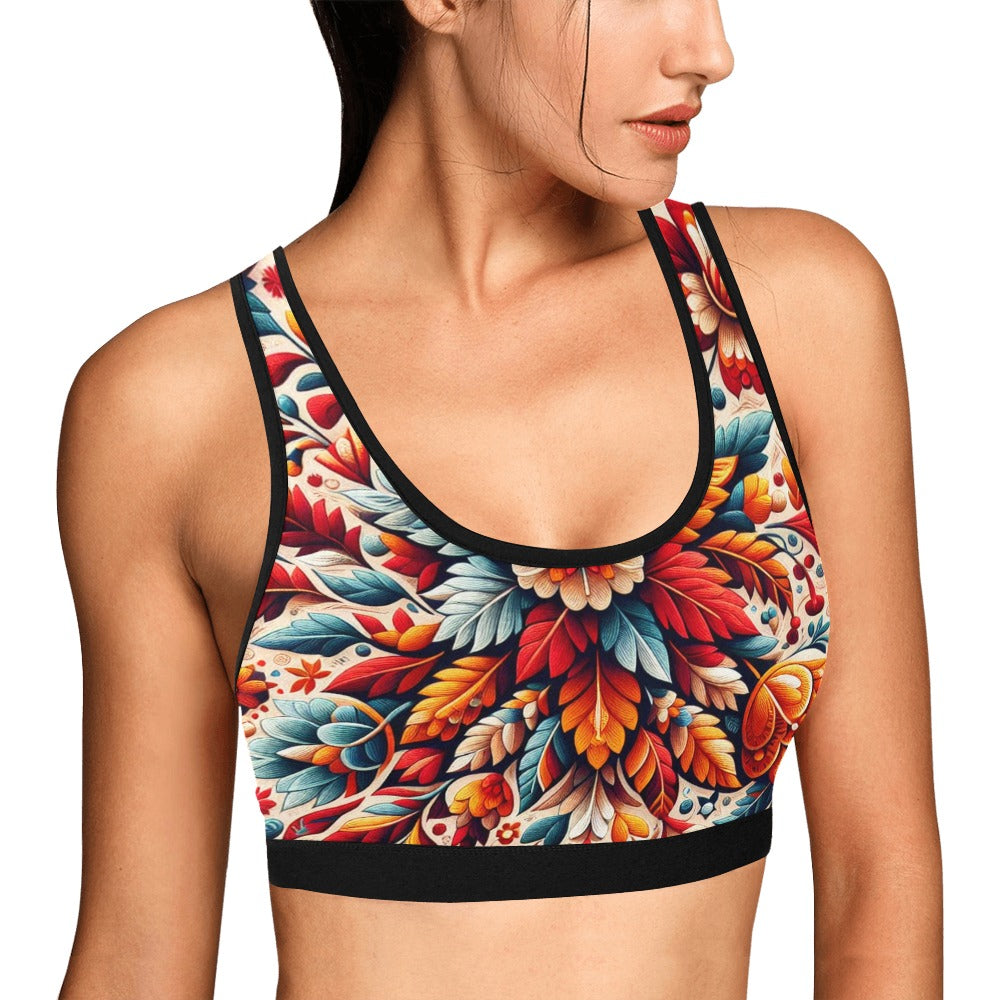 Damen-Sport-BH mit Allover-Print (C93)
