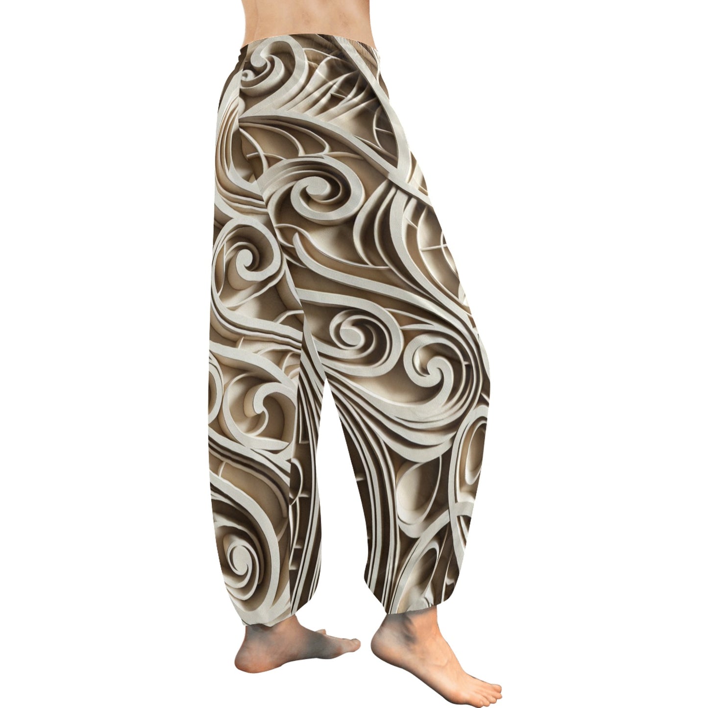 Women's All Over Print Harem Pants (P190)