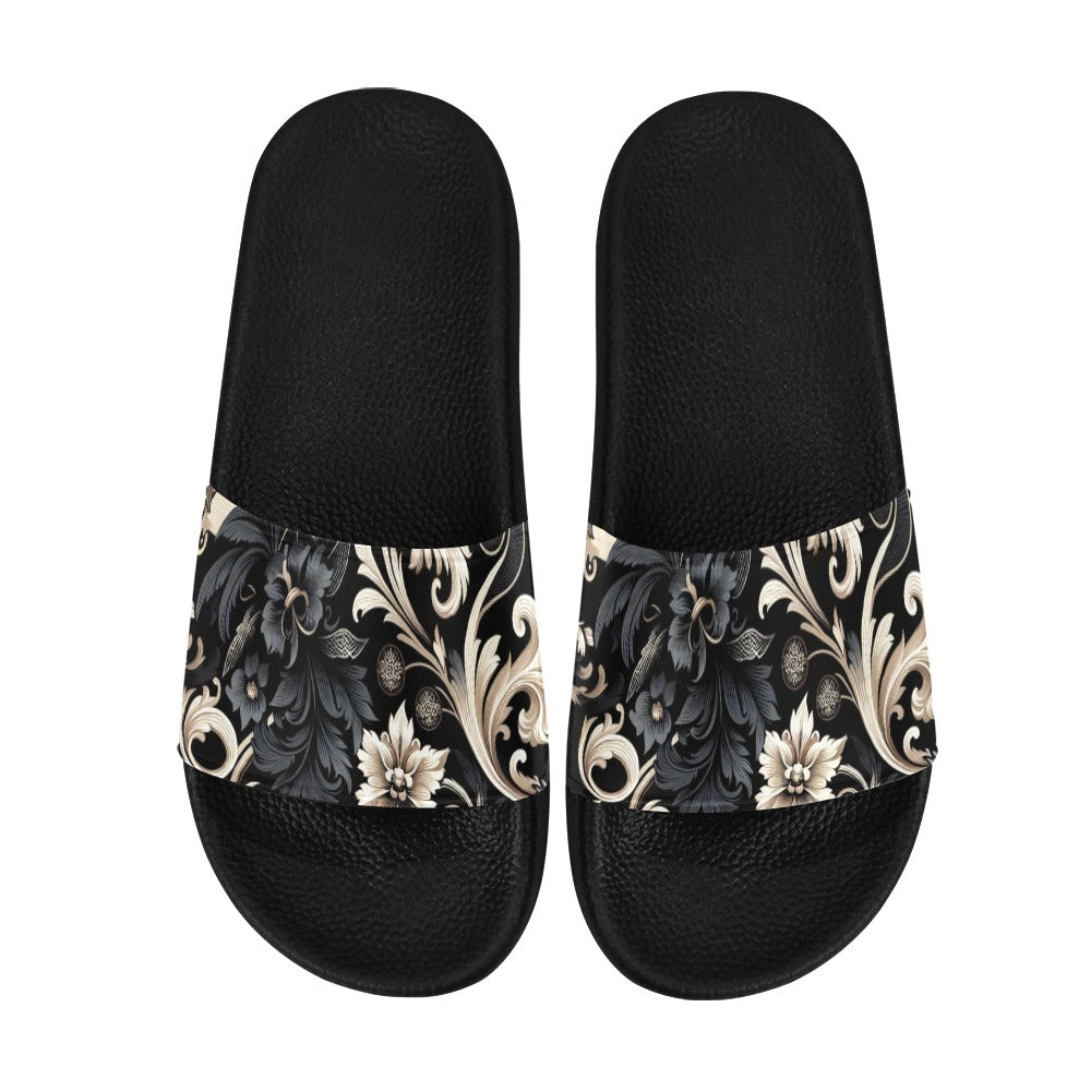 Damen Slide Sandalen (P284) WEISS