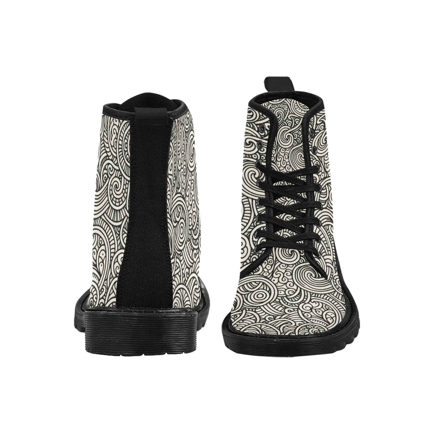 Damen-Schnürstiefel aus Segeltuch (P188)