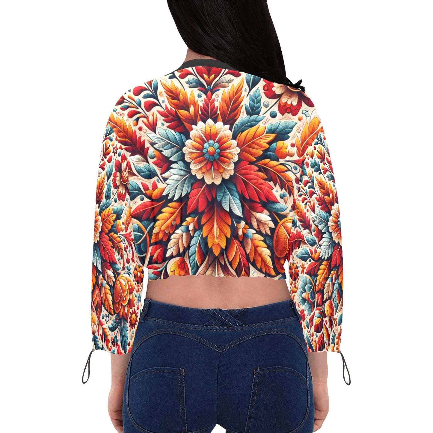 Women's Chiffon Cropped Jacket (C93)