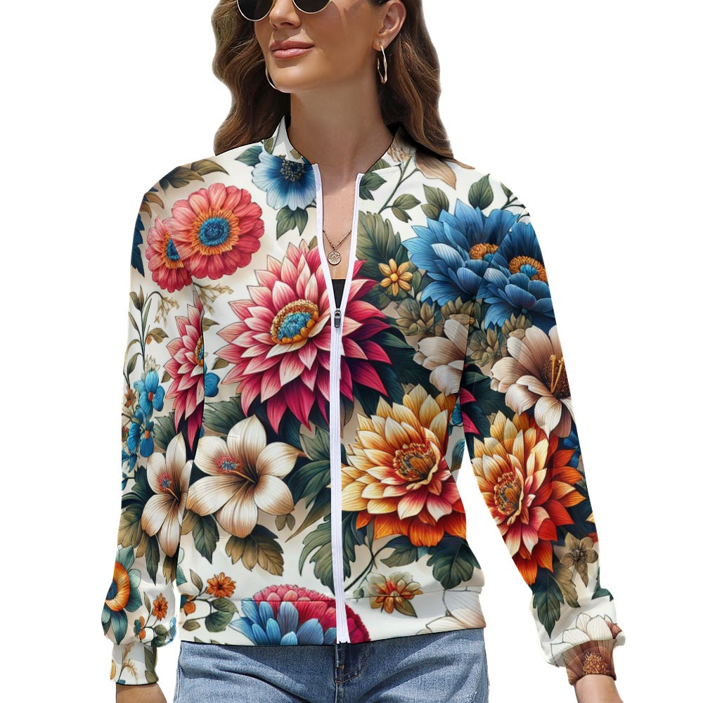 Damen Langarm-Reißverschlussjacke (C95)