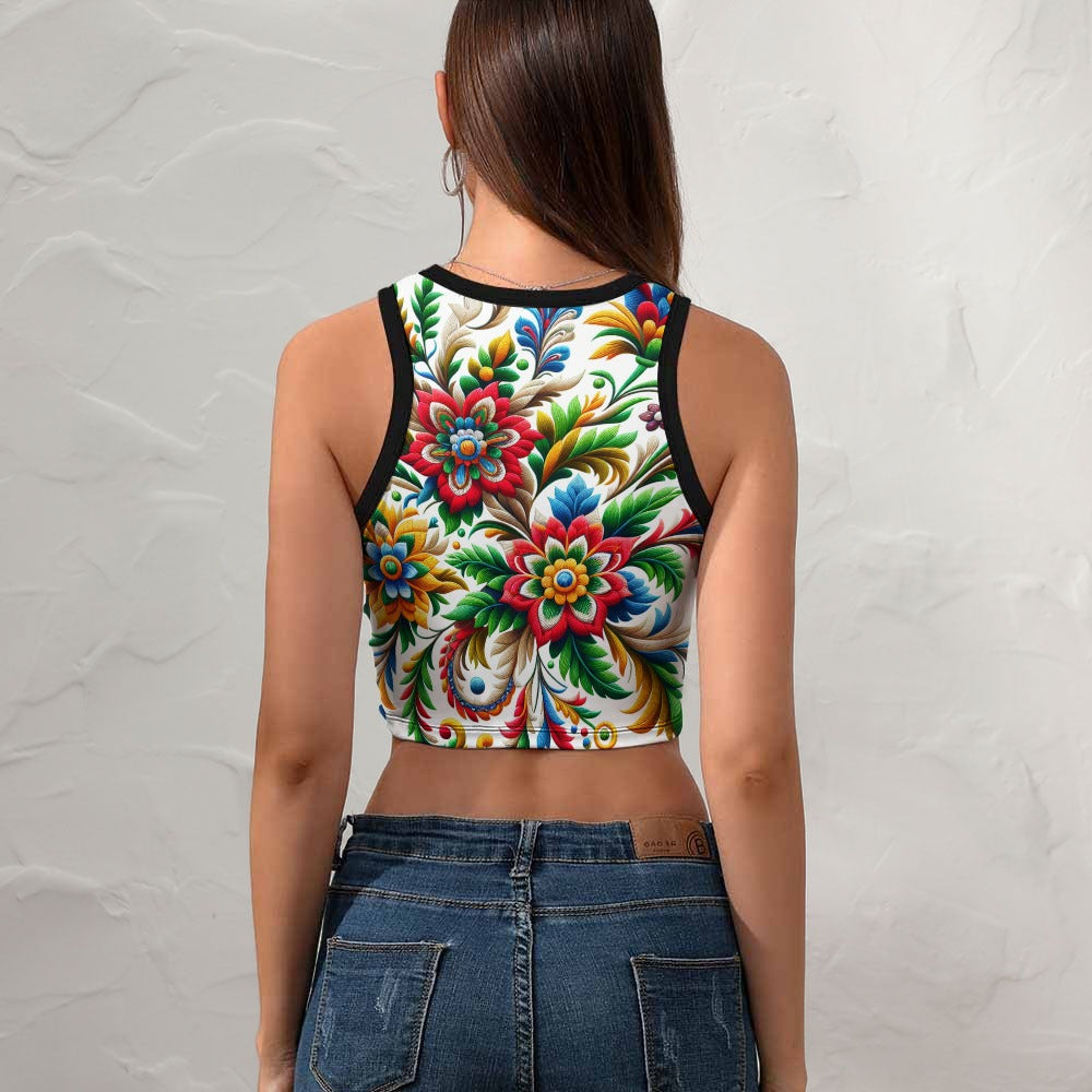 Kurzes Slim Racer Tank Top für Damen (F13)