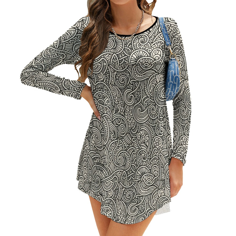 Langärmliges Kleid (P188)