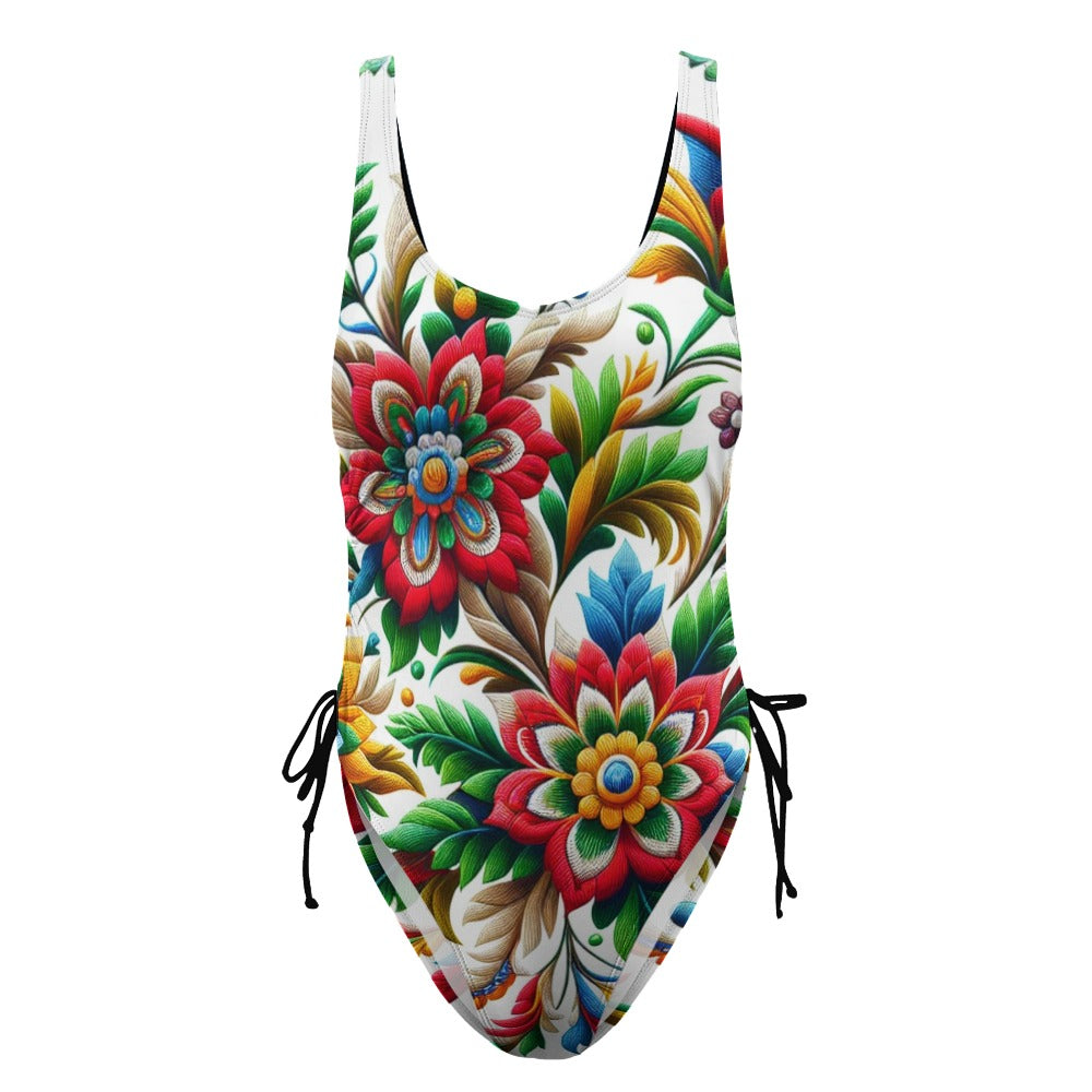 Ladies Polka Dot One Piece Swimsuit (F13)