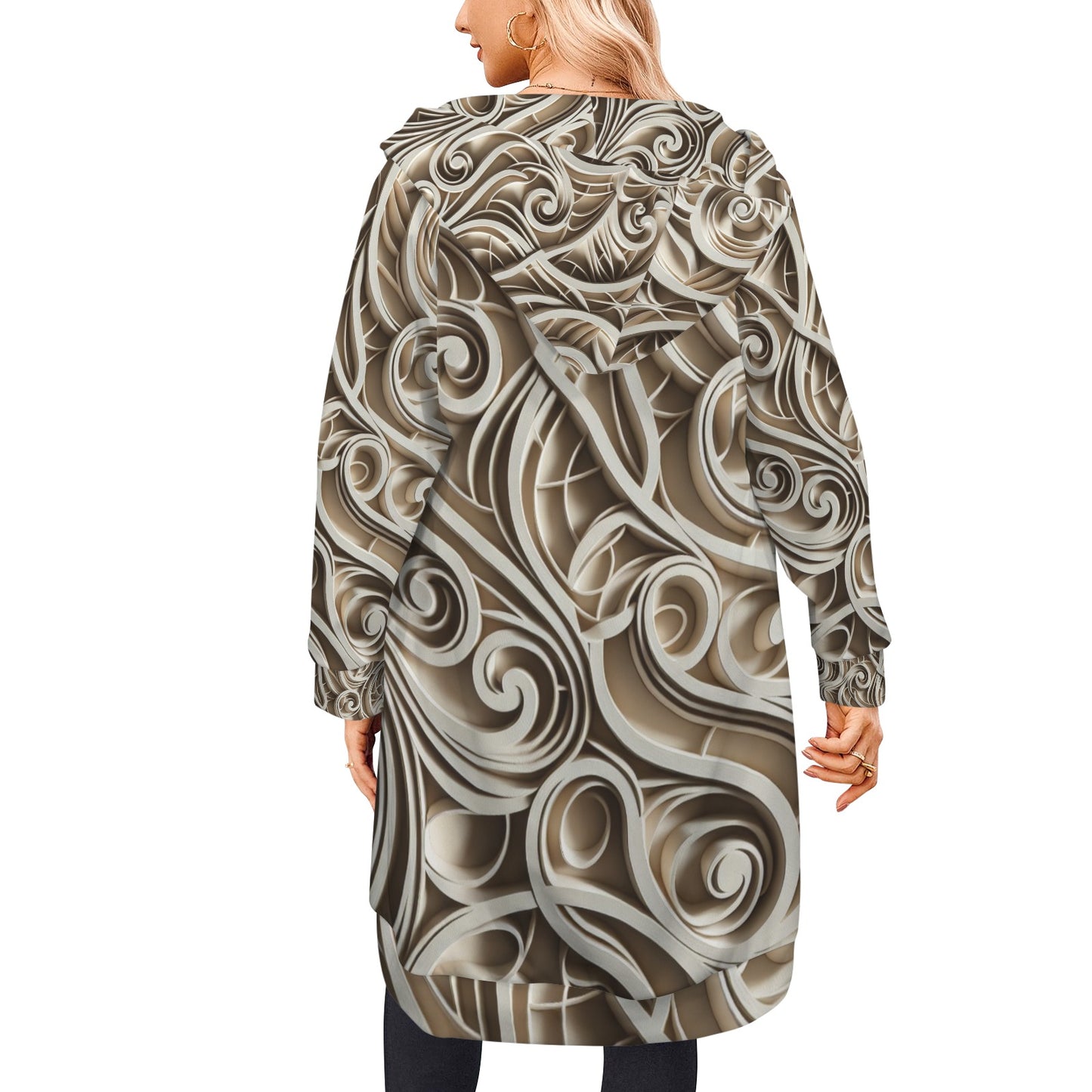 Women's Long Hooded Coat (P190)
