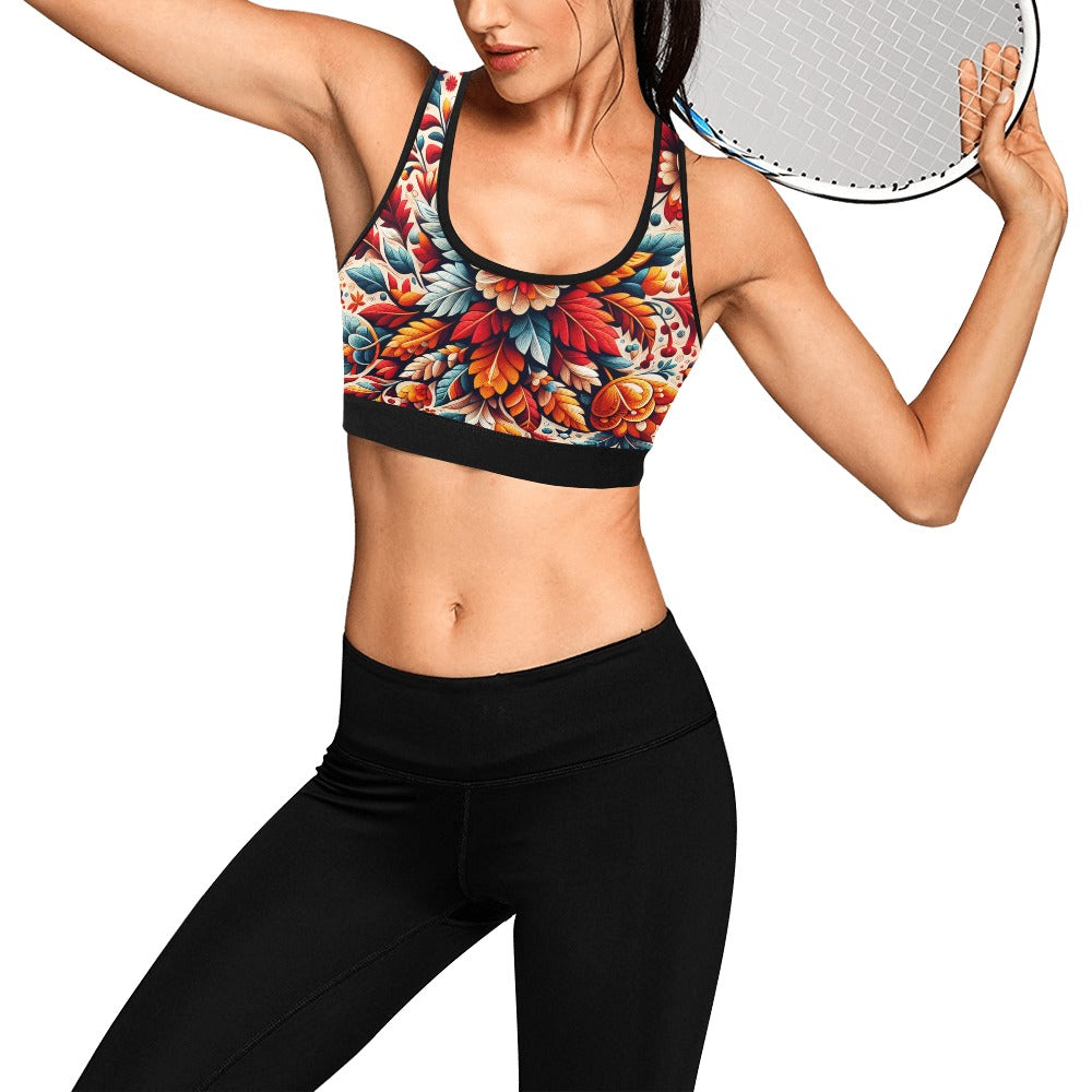 Damen-Sport-BH mit Allover-Print (C93)