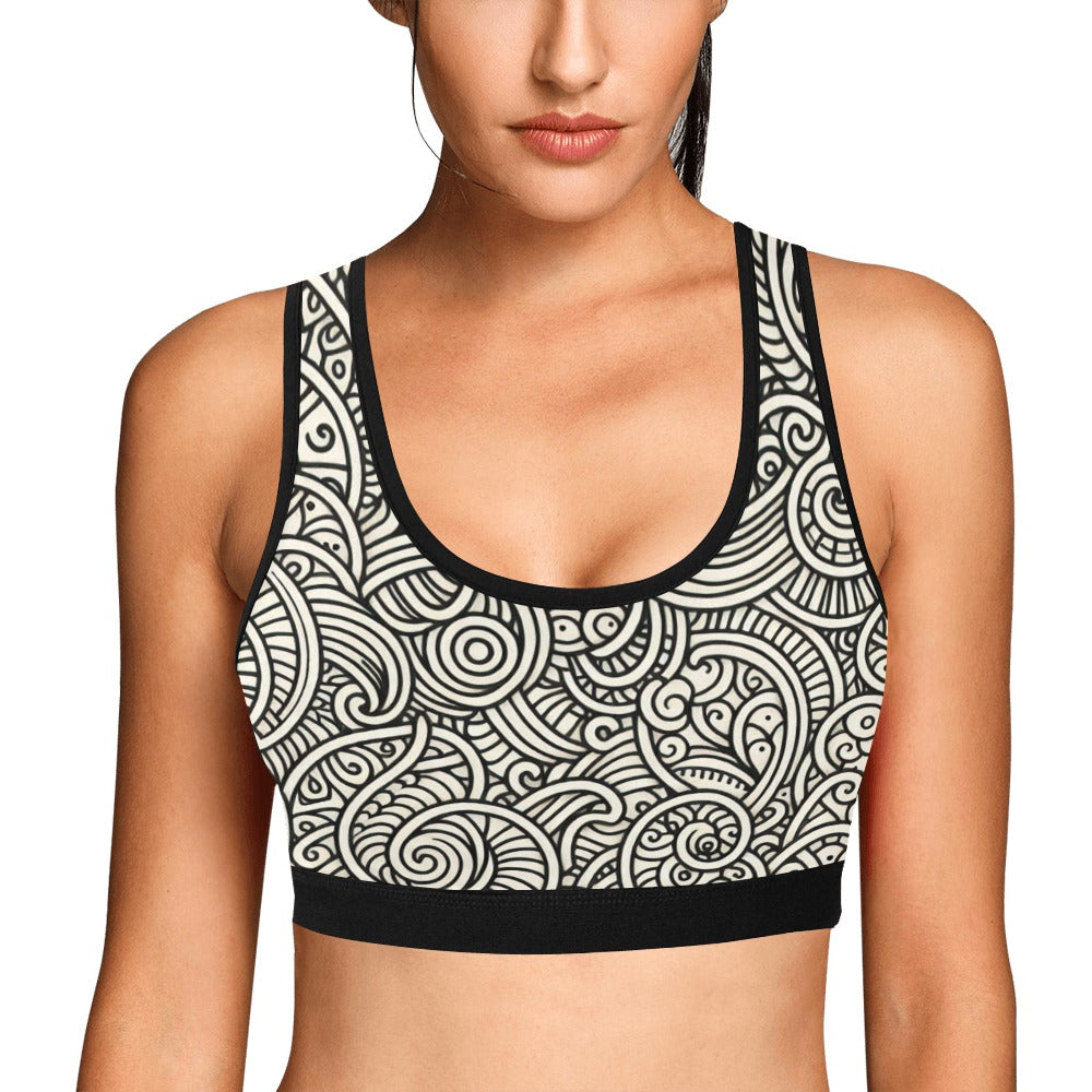 Damen-Sport-BH mit Allover-Print (P188)