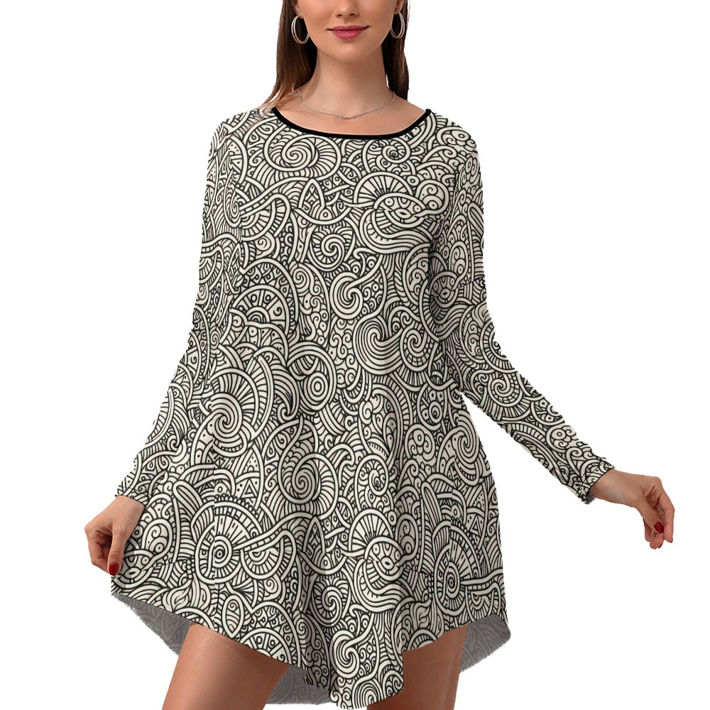 Langärmliges Kleid (P188)