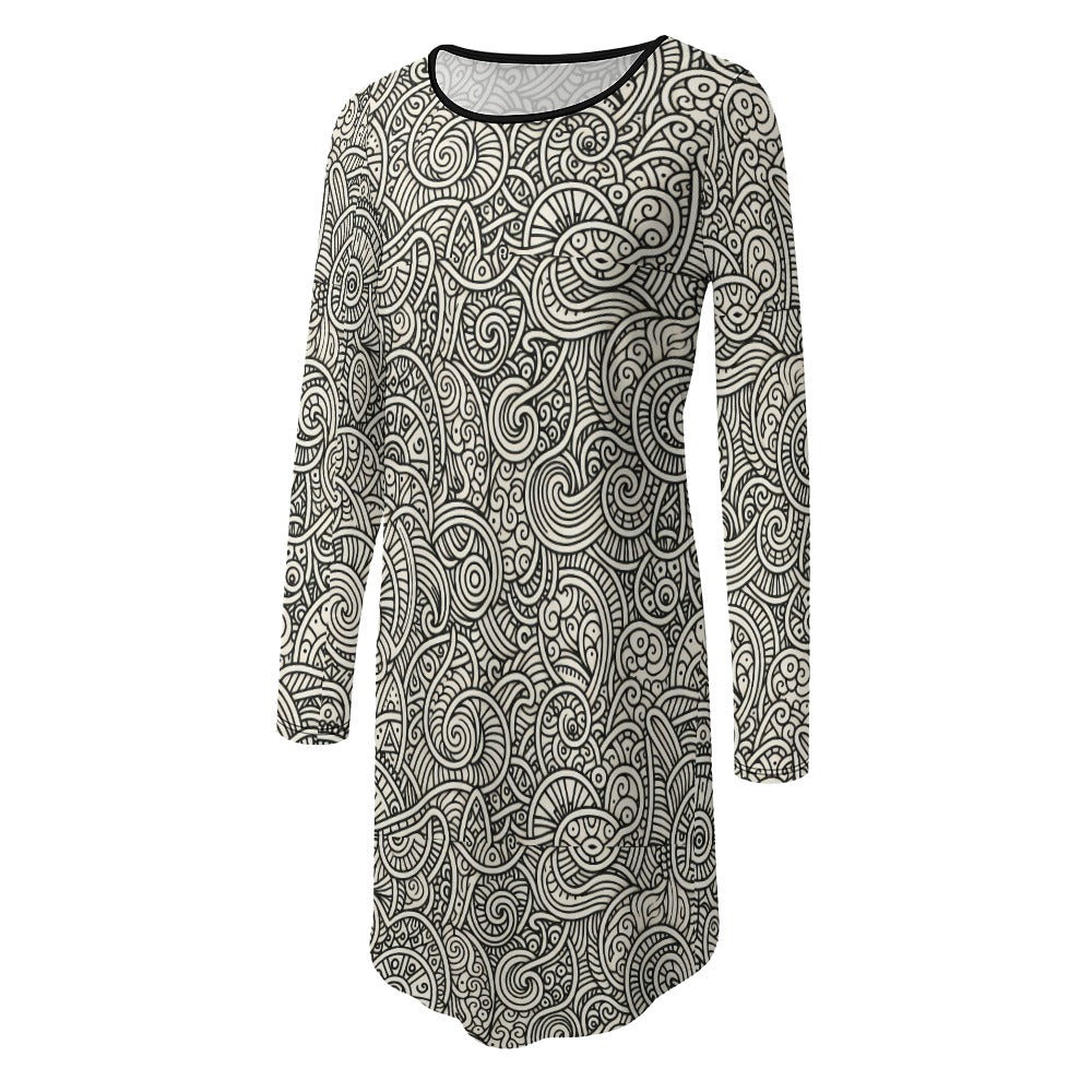 Langärmliges Kleid (P188)