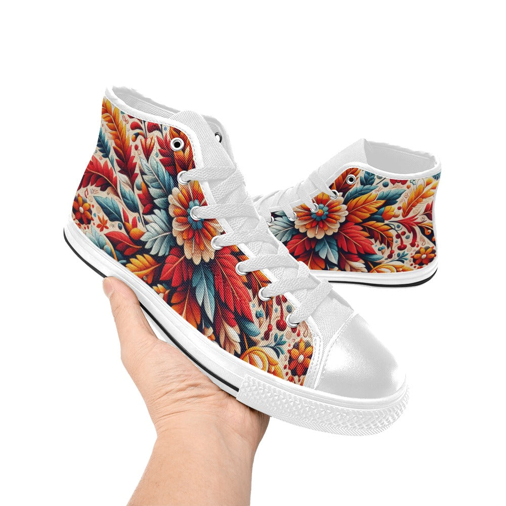 Custom High Top Canvas Shoes for Women (C93)