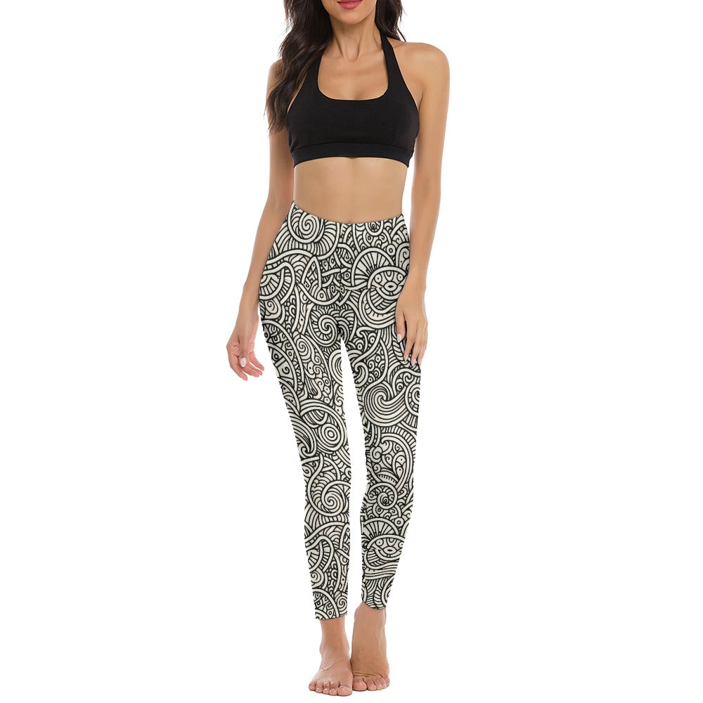 Soft Ladies Pattern Good Looking Tight Yoga Pants (P188)