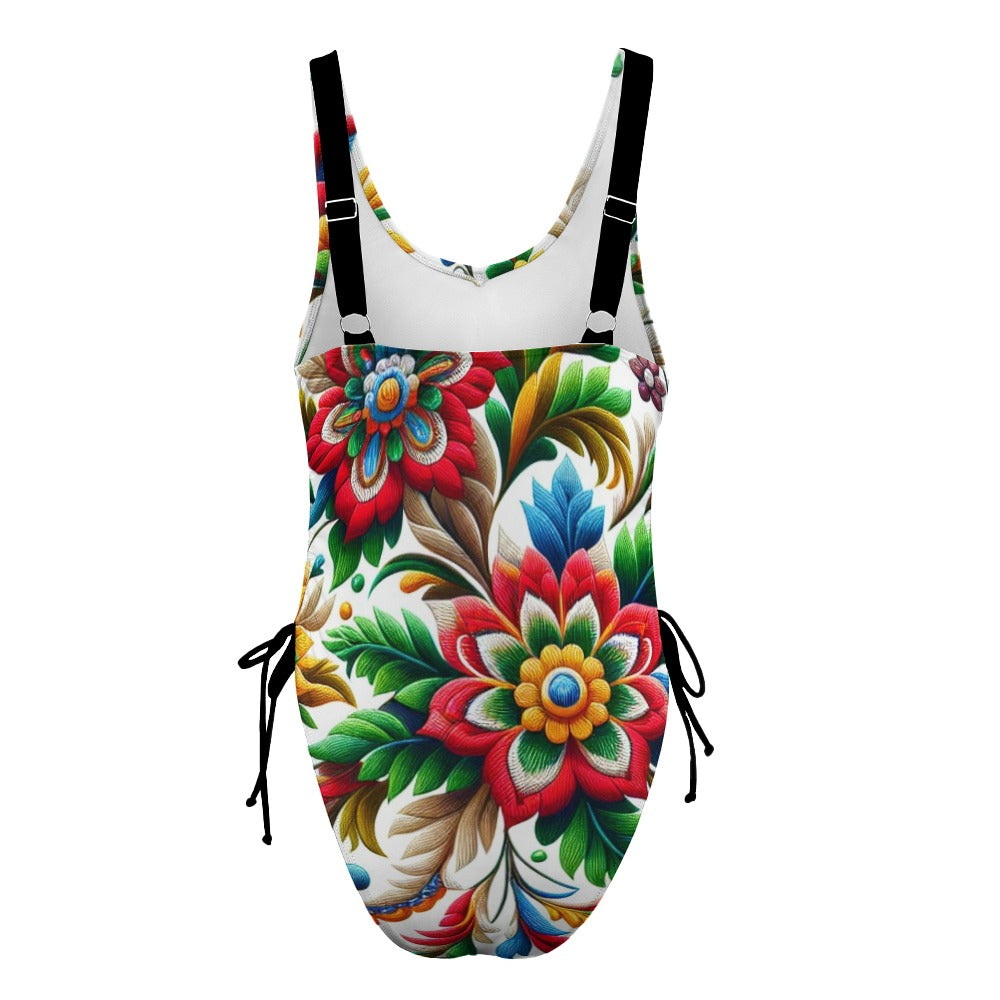 Ladies Polka Dot One Piece Swimsuit (F13)