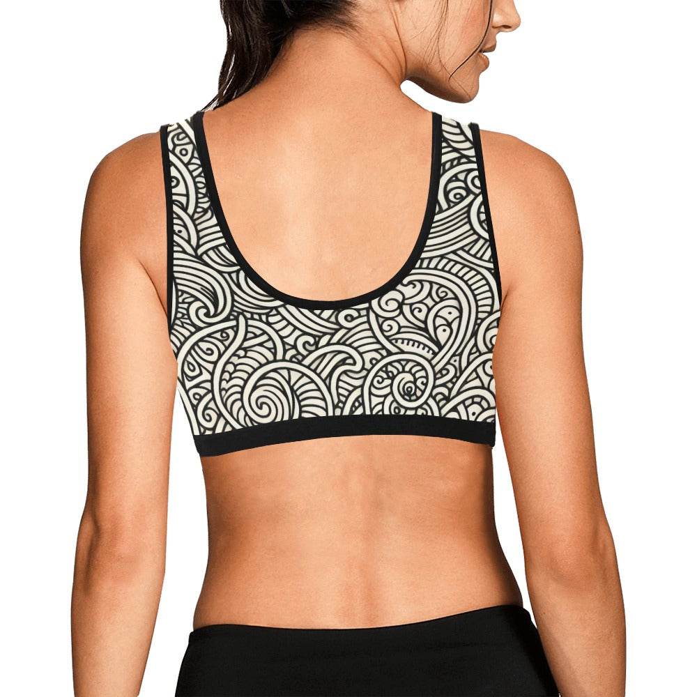 Damen-Sport-BH mit Allover-Print (P188)