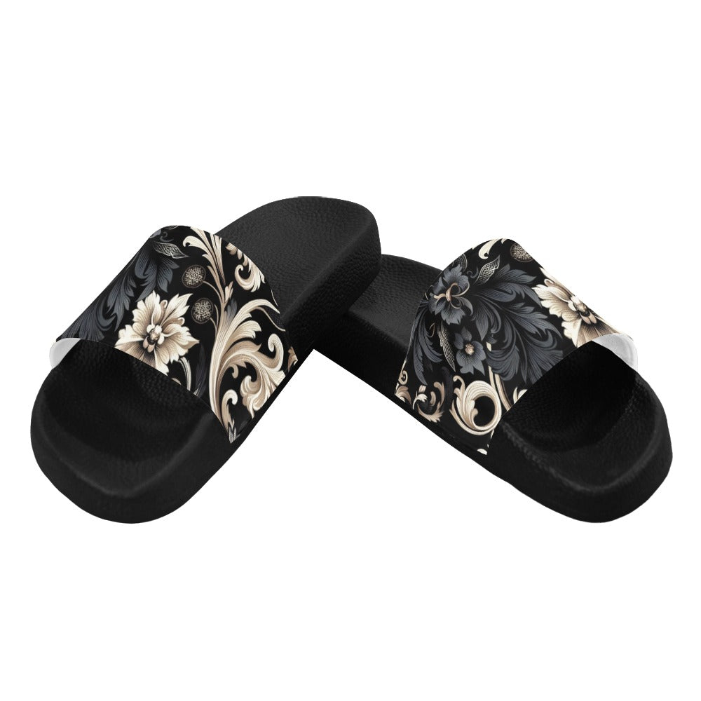 Damen Slide Sandalen (P284) WEISS