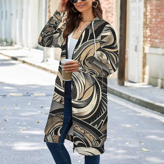 Women's Long Hooded Coat (P279)