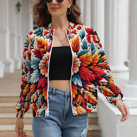 Women's Long Sleeve Zipper Jacket (C93)