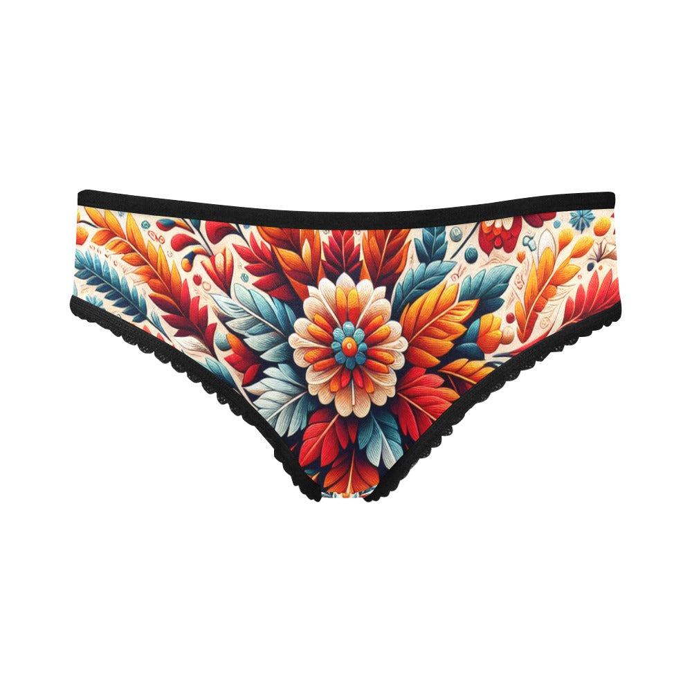 Women's All Over Print High-cut Briefs (C93)