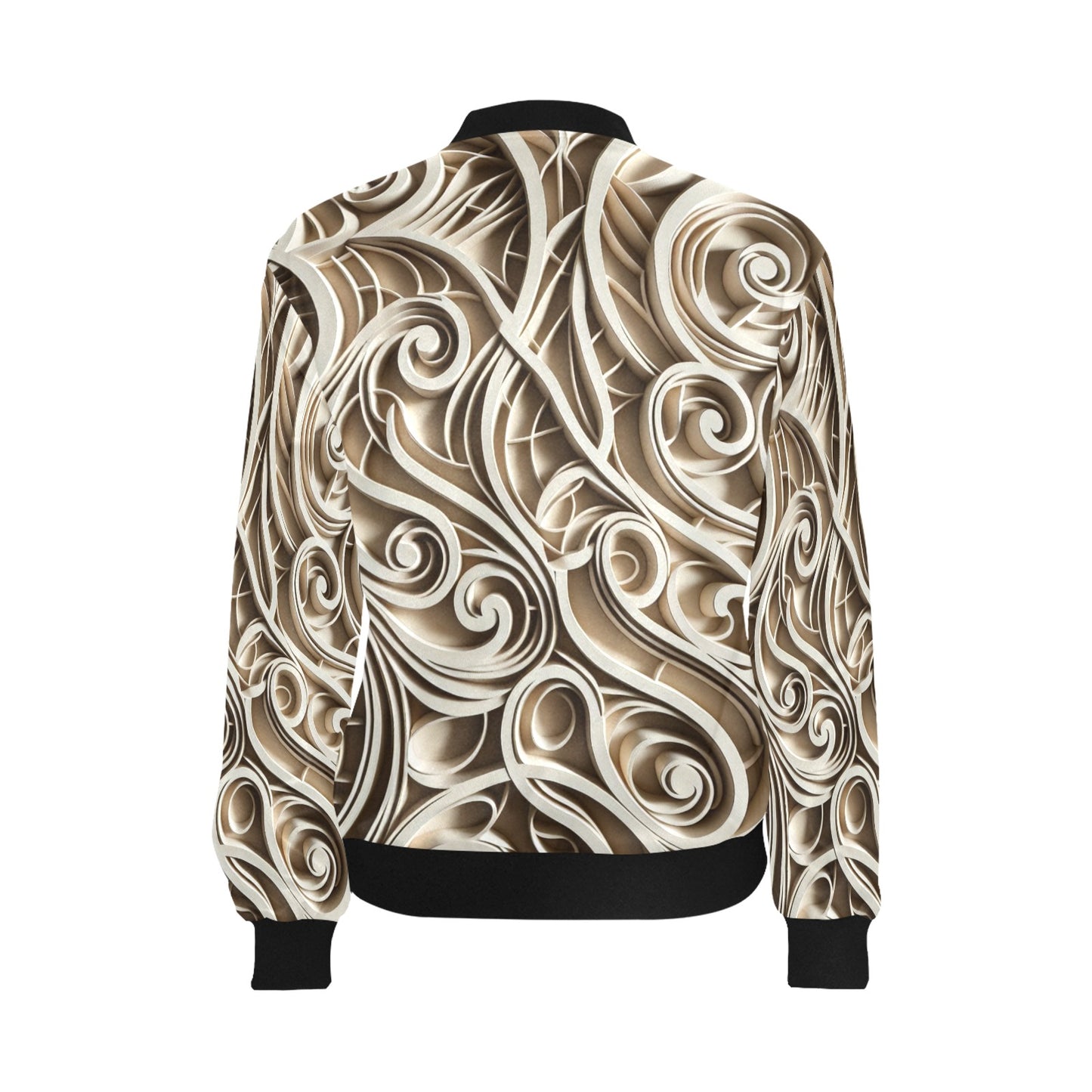 Women's All Over Print Bomber Jacket (P190)