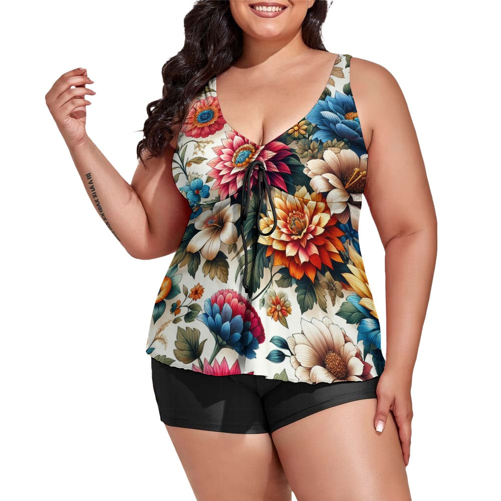 Women's split swimsuit fat model (C95)