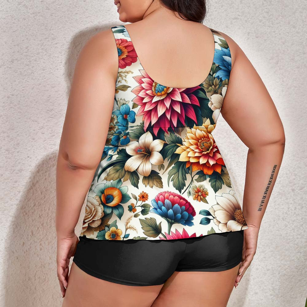 Women's split swimsuit fat model (C95)