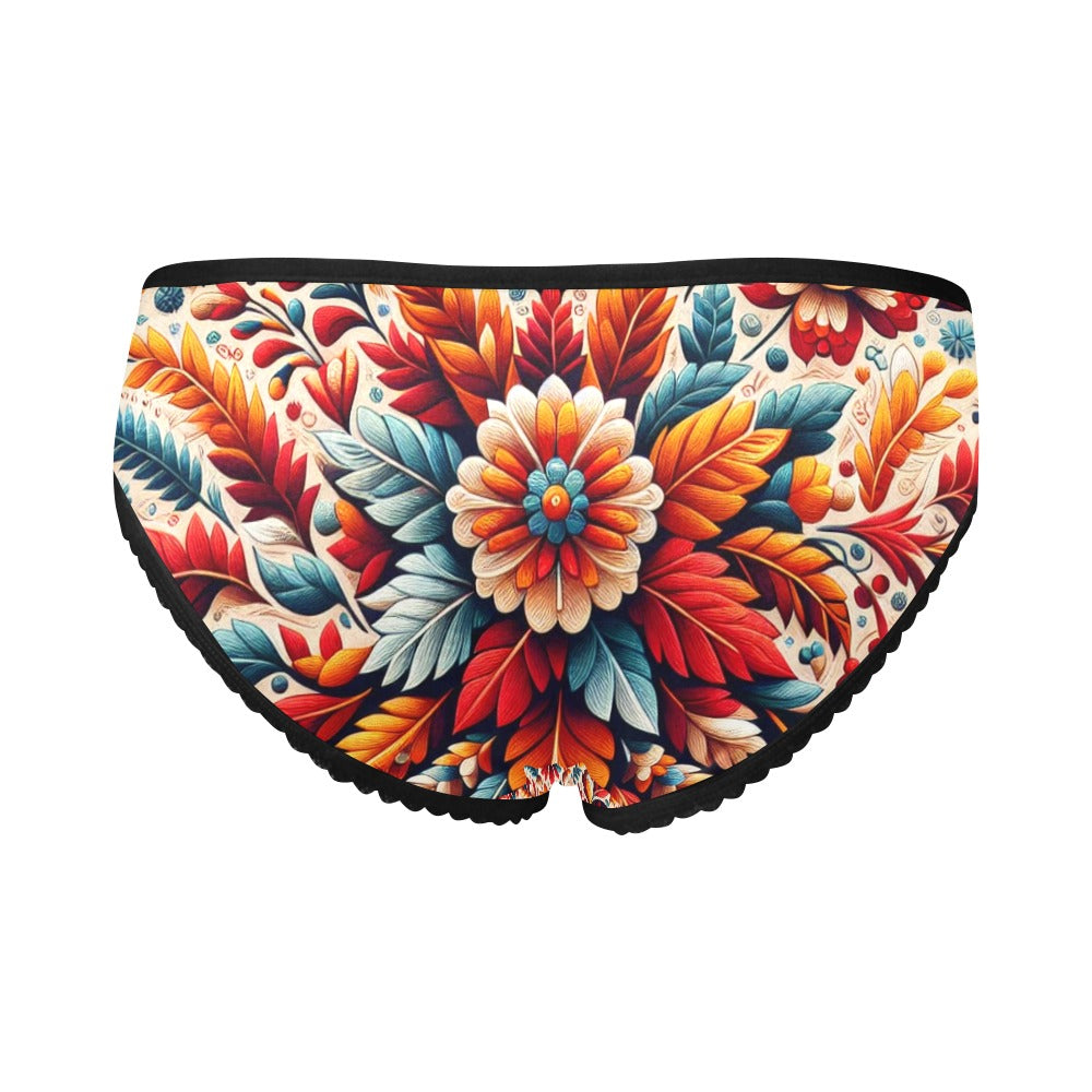 Women's All Over Print High-cut Briefs (C93)