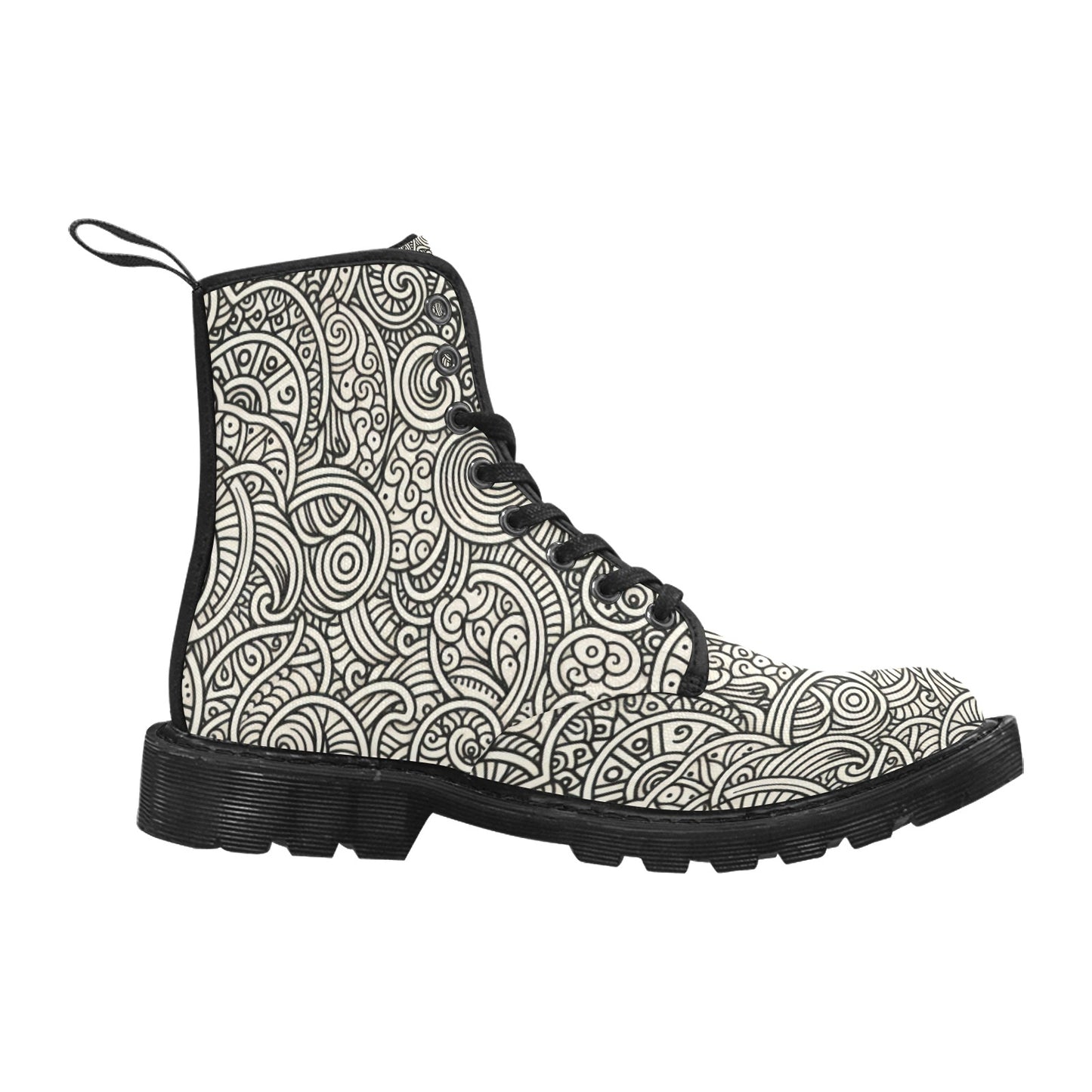 Damen-Schnürstiefel aus Segeltuch (P188)