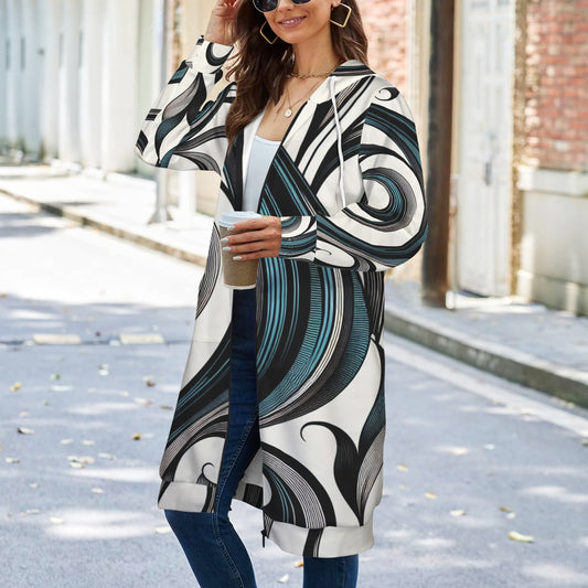 Women's Long Hooded Coat (P292)