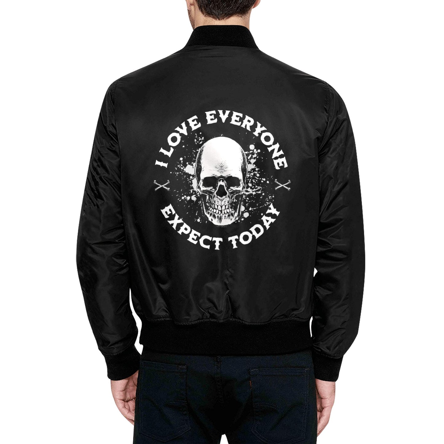 Men's All Over Print Quilted Bomber Jacket (F10)