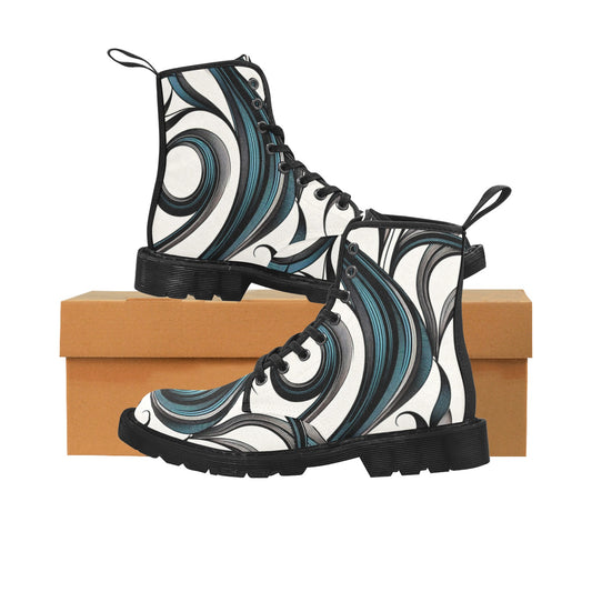 Women's Lace Up Canvas Boots (P292)