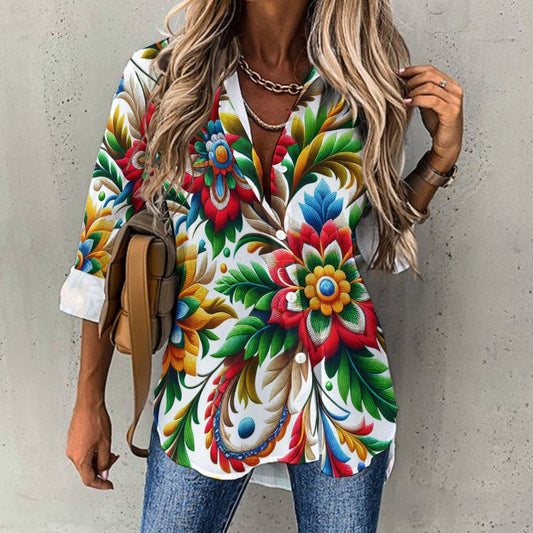 Cropped hem shirt (F13)