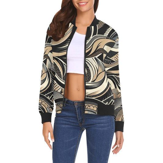 All Over Print Bomber Jacket for Women (P279)