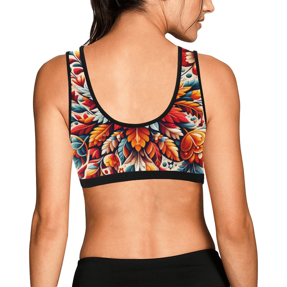 Damen-Sport-BH mit Allover-Print (C93)