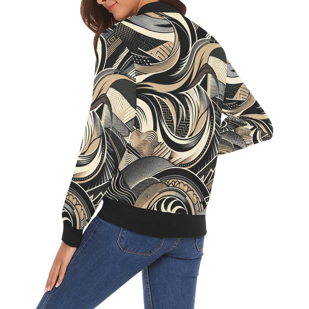 All Over Print Bomber Jacket for Women (P279)