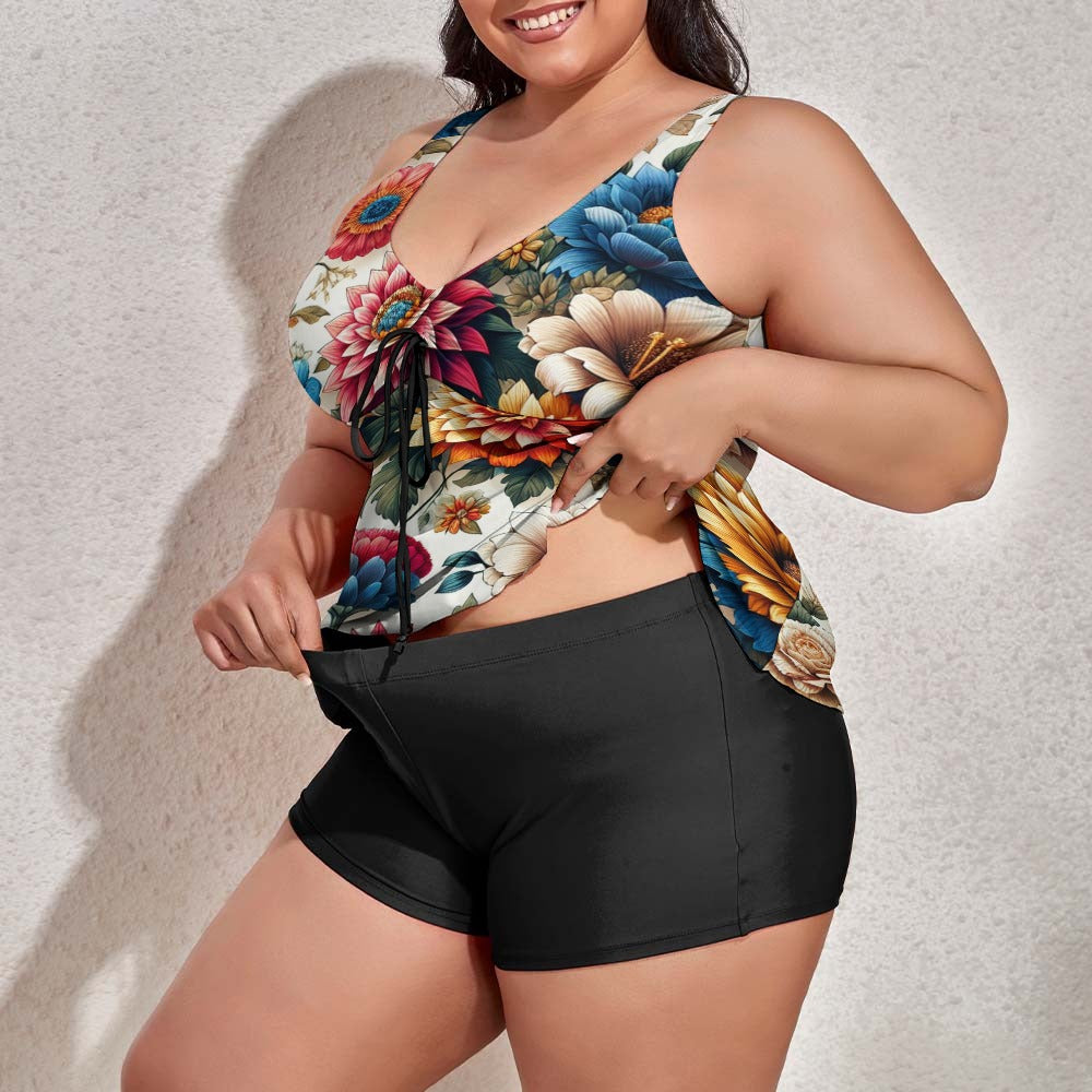 Women's split swimsuit fat model (C95)