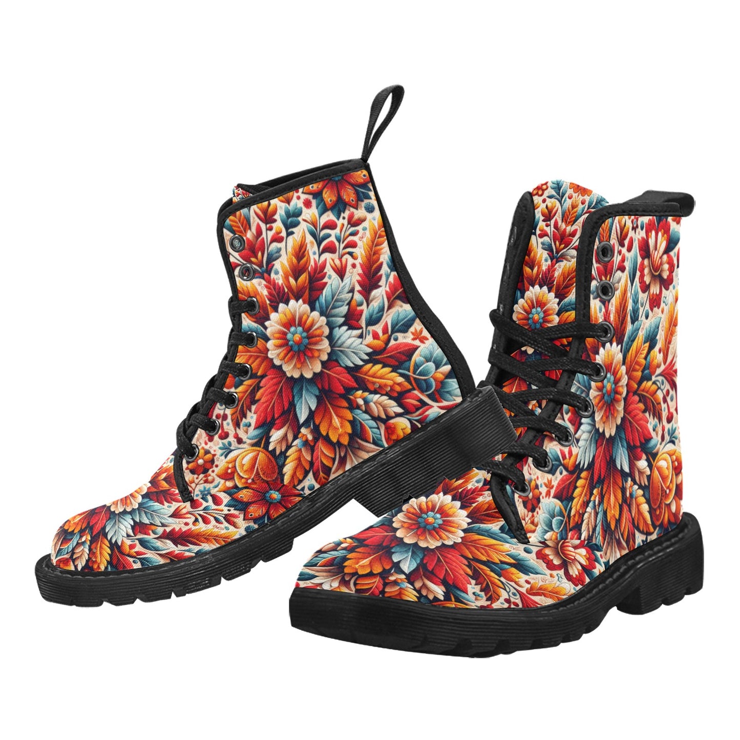 Women's Lace Up Canvas Boots (C93)
