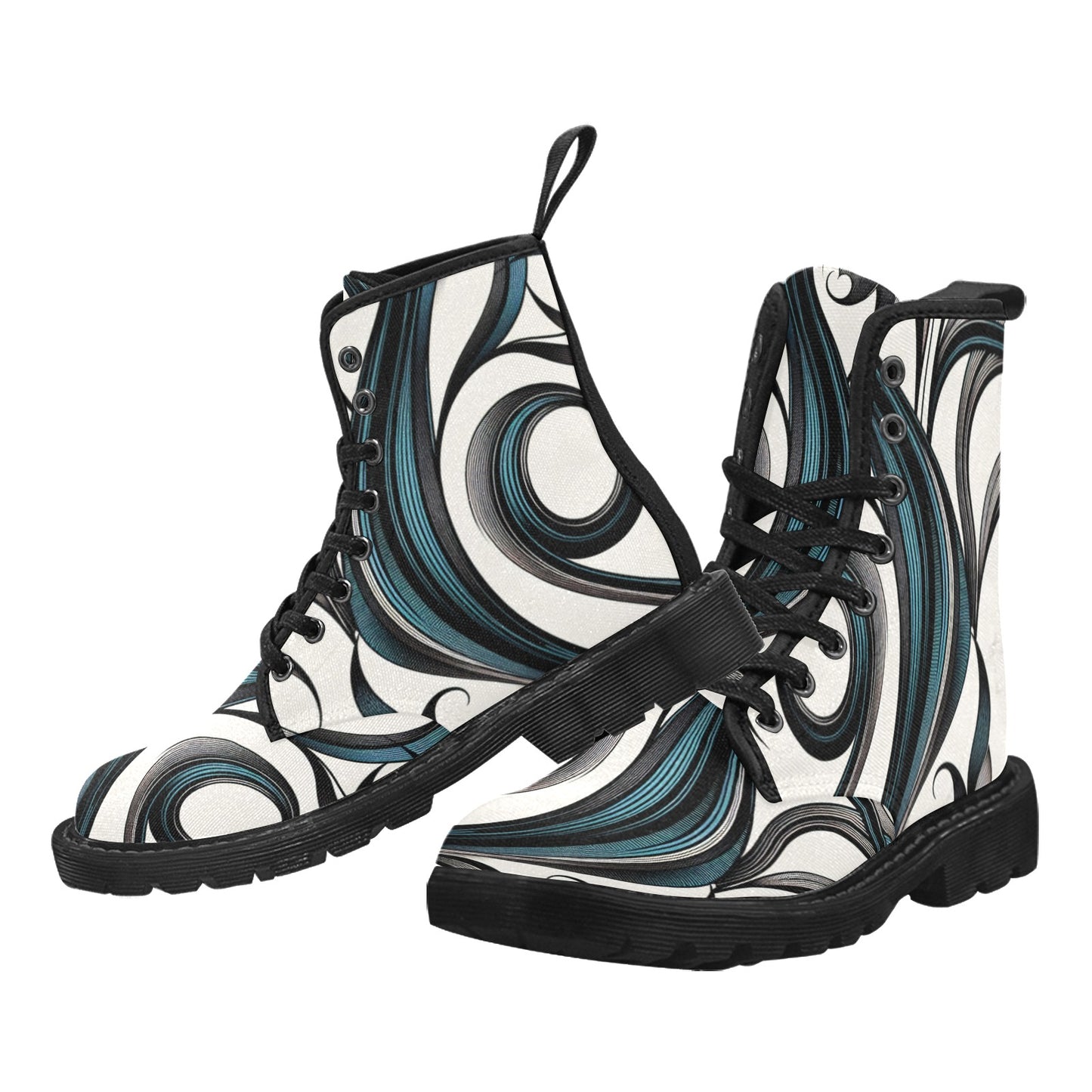 Women's Lace Up Canvas Boots (P292)