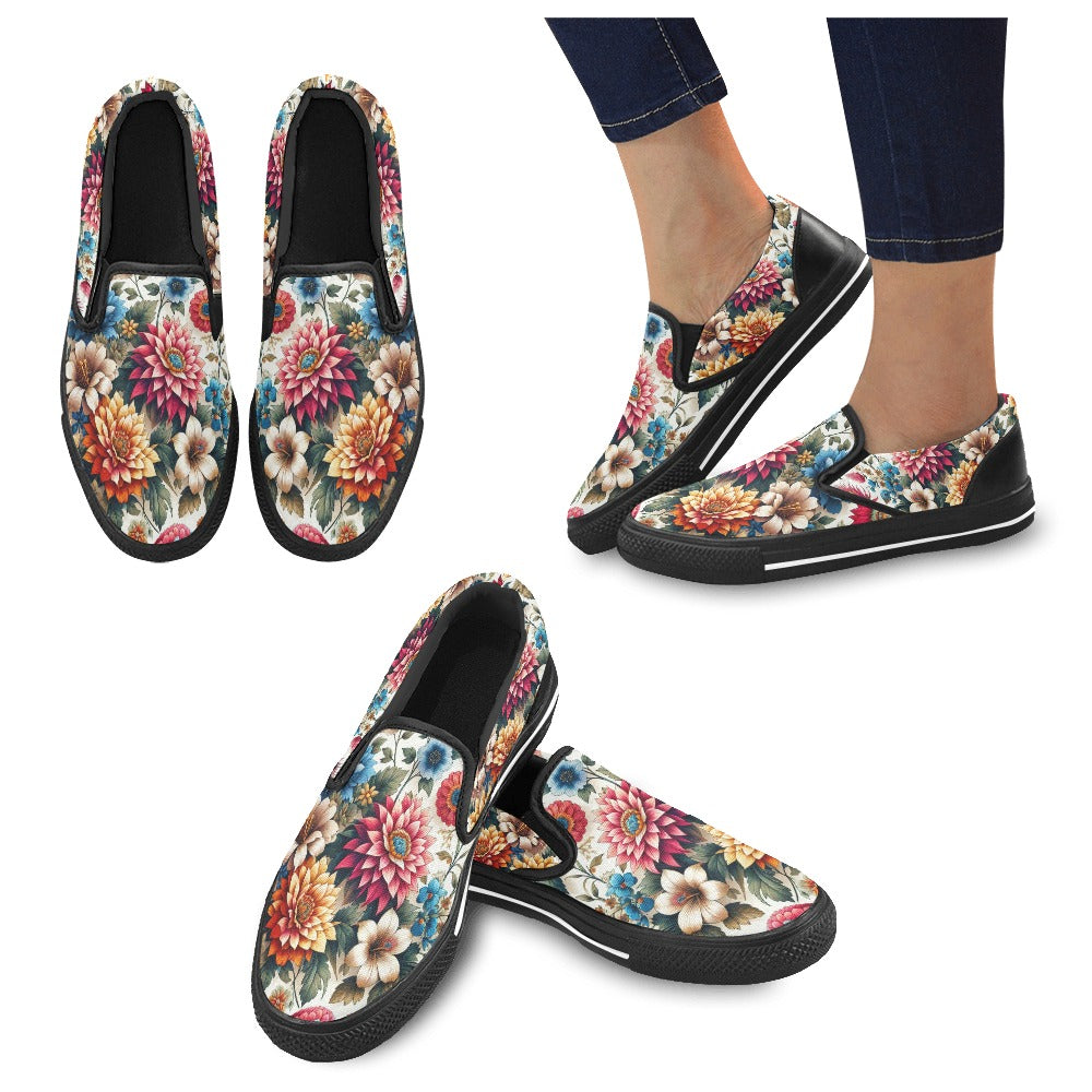 Slip-on-Schuhe aus Canvas für Damen (C95)