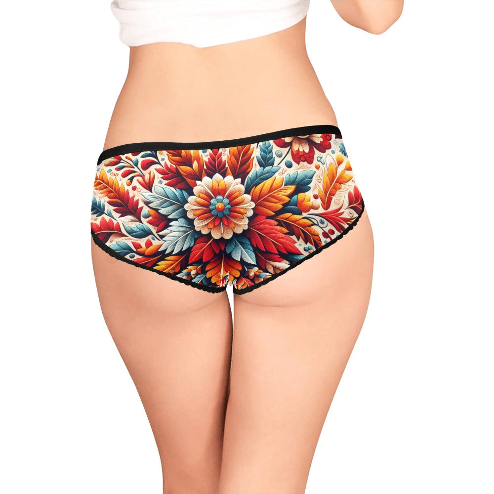 Women's All Over Print High-cut Briefs (C93)