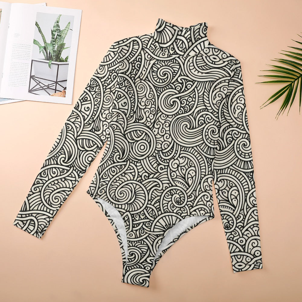 Női garbó, hosszú ujjú body (P188)