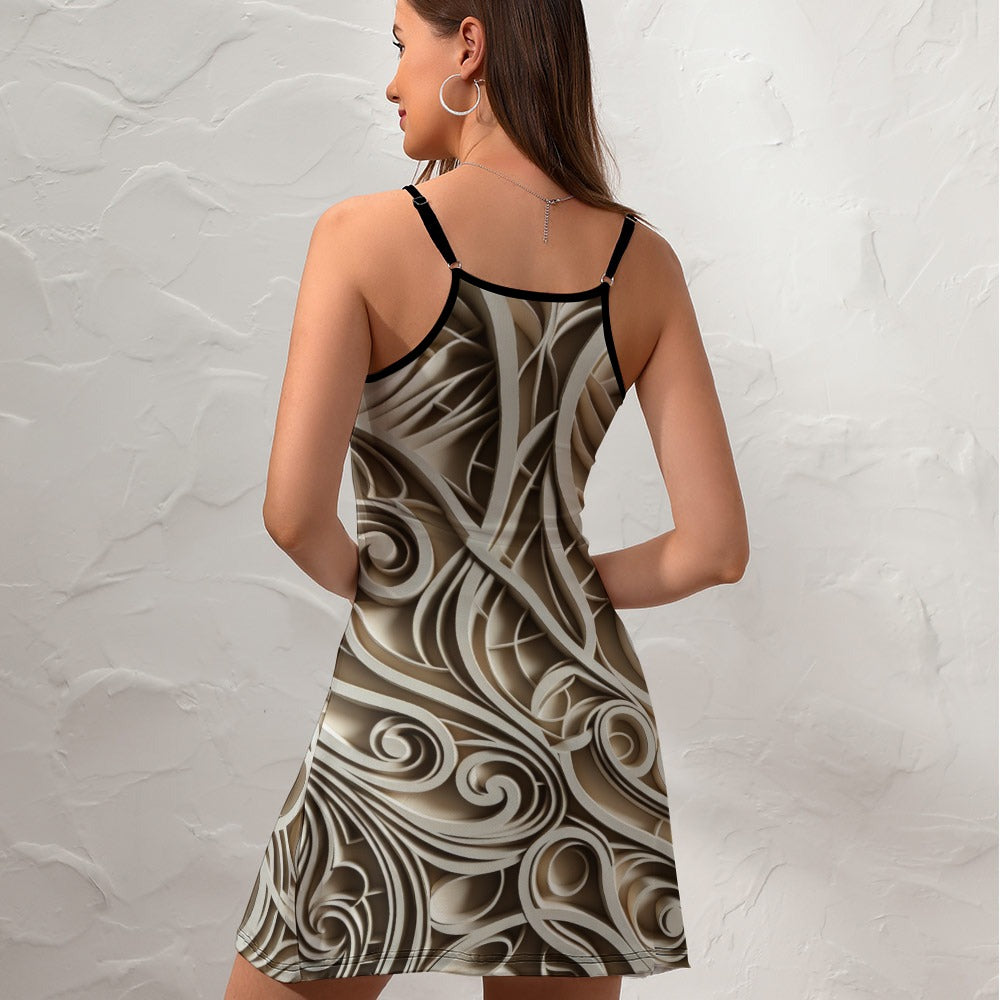 Ladies Personality Slim Sling Dress (P190)